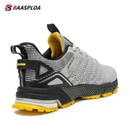 Baasploa Men Running Shoes Outdoor Lightweight Breathable Lace up Tennis Shoes Male Casual Non-Slip Professional Sports Shoes