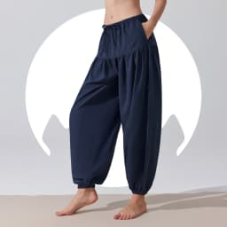 Stown Harem Pants for Ladies Gym - Women's High Waist Drawstring Yoga Boho Trousers with Pockets, Loose Fit Balloon Sweatpants