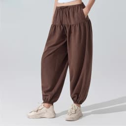 Stown Harem Pants for Ladies Gym - Women's High Waist Drawstring Yoga Boho Trousers with Pockets, Loose Fit Balloon Sweatpants