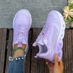 Summer Unisex Running Shoes Women Lightweight Mesh Breathable Comfortable Flat Soft Tennis Shoes Lace-up Sneakers