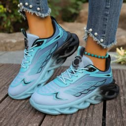Summer Unisex Running Shoes Women Lightweight Mesh Breathable Comfortable Flat Soft Tennis Shoes Lace-up Sneakers