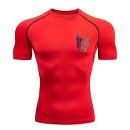 Anime Attack Compression Tshirt Men Fitness Tight Long Sleeve Sport T shirt Training Jogging Shirts Gym Sportswear Quick Dry