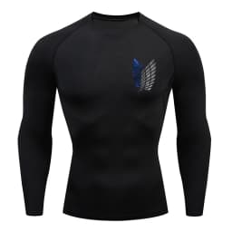 Anime Attack Compression Tshirt Men Fitness Tight Long Sleeve Sport T shirt Training Jogging Shirts Gym Sportswear Quick Dry