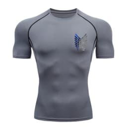 Anime Attack Compression Tshirt Men Fitness Tight Long Sleeve Sport T shirt Training Jogging Shirts Gym Sportswear Quick Dry