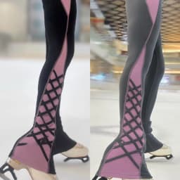 Professional Ice Skating Pants, Flower Skating Training Pants, High Waist Slimming, High Elasticity, Ultra Soft and Slim Fitting