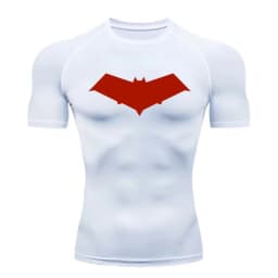 Bat Print Men's Compression T-Shirt Quick Dry Gym Workout Top | Summer Fitness Rashguard for Running & MMA ZY0037