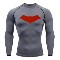 Bat Print Men's Compression T-Shirt Quick Dry Gym Workout Top | Summer Fitness Rashguard for Running & MMA ZY0037