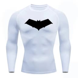 Bat Print Men's Compression T-Shirt Quick Dry Gym Workout Top | Summer Fitness Rashguard for Running & MMA ZY0037