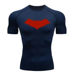 Bat Print Men's Compression T-Shirt Quick Dry Gym Workout Top | Summer Fitness Rashguard for Running & MMA ZY0037