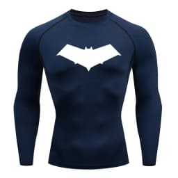 Bat Print Men's Compression T-Shirt Quick Dry Gym Workout Top | Summer Fitness Rashguard for Running & MMA ZY0037