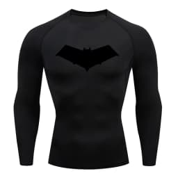 Bat Print Men's Compression T-Shirt Quick Dry Gym Workout Top | Summer Fitness Rashguard for Running & MMA ZY0037