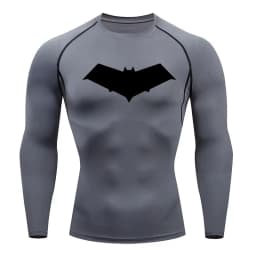 Bat Print Men's Compression T-Shirt Quick Dry Gym Workout Top | Summer Fitness Rashguard for Running & MMA ZY0037