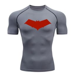 Bat Print Men's Compression T-Shirt Quick Dry Gym Workout Top | Summer Fitness Rashguard for Running & MMA ZY0037