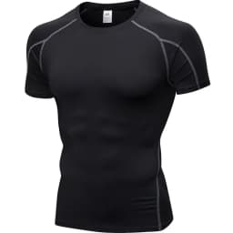 Elastic Men's Sport Running Shirt Fitness Sports Training Shirt Quick Dry Shirt Round Neck Body building uscle Sports Shirt