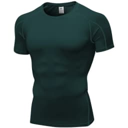 Elastic Men's Sport Running Shirt Fitness Sports Training Shirt Quick Dry Shirt Round Neck Body building uscle Sports Shirt