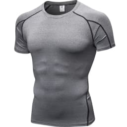 Elastic Men's Sport Running Shirt Fitness Sports Training Shirt Quick Dry Shirt Round Neck Body building uscle Sports Shirt