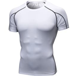 Elastic Men's Sport Running Shirt Fitness Sports Training Shirt Quick Dry Shirt Round Neck Body building uscle Sports Shirt