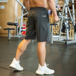 Men Running Shorts Ice silk Summer Elastic thin Quick Dry Training Fitness zipper Pocket Joggings Pant Male Gym 1/2 Sweatpants