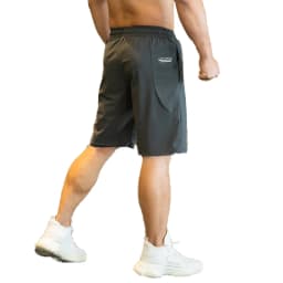 Men Running Shorts Ice silk Summer Elastic thin Quick Dry Training Fitness zipper Pocket Joggings Pant Male Gym 1/2 Sweatpants