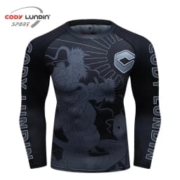 Mens BJJ MMA Rash Guard T-shirt  Fitness Sport Compression T-shirts New Boxing Jerseys Gym High-elasticity Workout T Shirts