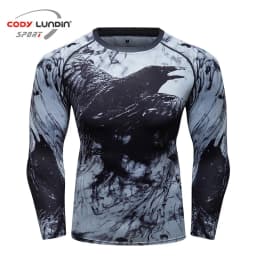 Mens BJJ MMA Rash Guard T-shirt  Fitness Sport Compression T-shirts New Boxing Jerseys Gym High-elasticity Workout T Shirts