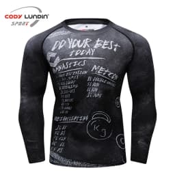 Mens BJJ MMA Rash Guard T-shirt  Fitness Sport Compression T-shirts New Boxing Jerseys Gym High-elasticity Workout T Shirts