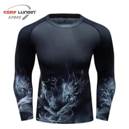Mens BJJ MMA Rash Guard T-shirt  Fitness Sport Compression T-shirts New Boxing Jerseys Gym High-elasticity Workout T Shirts