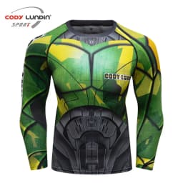 Mens BJJ MMA Rash Guard T-shirt  Fitness Sport Compression T-shirts New Boxing Jerseys Gym High-elasticity Workout T Shirts