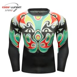 Mens BJJ MMA Rash Guard T-shirt  Fitness Sport Compression T-shirts New Boxing Jerseys Gym High-elasticity Workout T Shirts