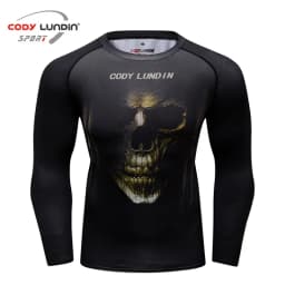 Mens BJJ MMA Rash Guard T-shirt  Fitness Sport Compression T-shirts New Boxing Jerseys Gym High-elasticity Workout T Shirts