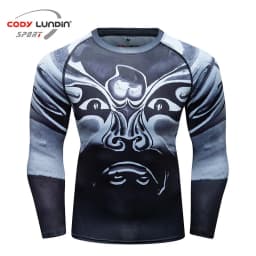 Mens BJJ MMA Rash Guard T-shirt  Fitness Sport Compression T-shirts New Boxing Jerseys Gym High-elasticity Workout T Shirts