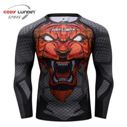 Mens BJJ MMA Rash Guard T-shirt  Fitness Sport Compression T-shirts New Boxing Jerseys Gym High-elasticity Workout T Shirts