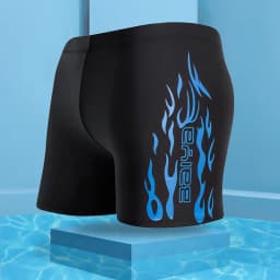 Men Elastic Swimming Trunks Swimwear Beach Swim Sport Short Briefs Surfing Summer Swimsuit Boxer Shorts Bathing Suit