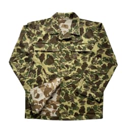 WW2 US Soldier Uniform Duck Hunting Double-sided Camo Coat HBT Soldier Vintage Soldier Uniform Vintage Camouflage Jacket