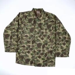 WW2 US Soldier Uniform Duck Hunting Double-sided Camo Coat HBT Soldier Vintage Soldier Uniform Vintage Camouflage Jacket