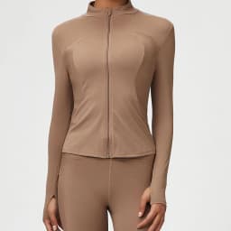 New Women Athletic Sports Shirt Close Fitting Long Sleeve Fitness Yoga Top With Thumb Holes Gym Jacket Female Running Coat