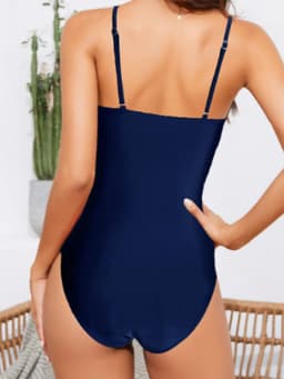 2025 Ruffle Solid Swimsuit Women One Piece Sexy Straped Swimwear Female Padded Beachwear Bathers Bathing Swimming Suit Beachwear
