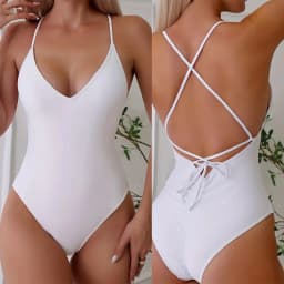 Solid One Piece Swimsuit Women Swimwear 2025 New Bikini Sexy Bodysuit Plus Size Bathing Suit Swimming Suit Maillot De Bain Femme