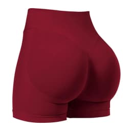 Gym Shorts Women Fitness Sports Biker Shorts 4.5" Low Ribbed Band Yoga Shorts Workout Scrunch Butt Seamless Leggings