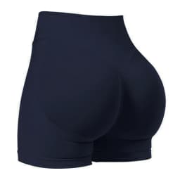 Gym Shorts Women Fitness Sports Biker Shorts 4.5" Low Ribbed Band Yoga Shorts Workout Scrunch Butt Seamless Leggings