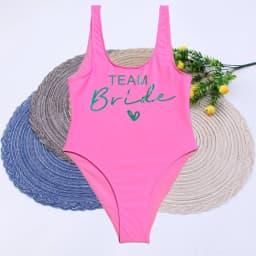 Women Bridal Bathing Suit Team Bride One-Piece Bachelorette Party Shower Hen Party Bridesmaid Swimsuit Girls Wedding Swimwear