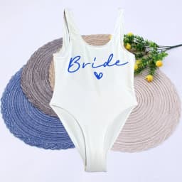 Women Bridal Bathing Suit Team Bride One-Piece Bachelorette Party Shower Hen Party Bridesmaid Swimsuit Girls Wedding Swimwear