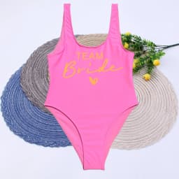 Women Bridal Bathing Suit Team Bride One-Piece Bachelorette Party Shower Hen Party Bridesmaid Swimsuit Girls Wedding Swimwear
