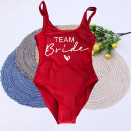 Women Bridal Bathing Suit Team Bride One-Piece Bachelorette Party Shower Hen Party Bridesmaid Swimsuit Girls Wedding Swimwear