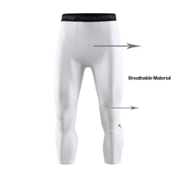 Soft 3/4 Compression Tights for Men Sportswear Quick Dry Training Leggings Gym Fitness Athletic Pants Sport Bottoms Running