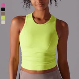 Women Sleeveless Gym Top Slim Fit Super Stretch Yoga T-Shirt Breathable Quick Dry Workout Vest Female Running Sportswear