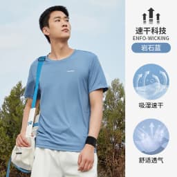 GOLDEN CAMEL Men and Women's T-shirts Moisture-absorbing Quick-dry Cotton t-shirt Short-sleeved Shirts Round Neck Sports Top