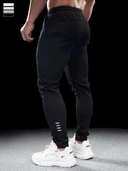 Men's Sports Gym Fitness Casual Slim Stretch Running Pants Tops Men's Quick-drying Breathable Training Pants Autumn Winter