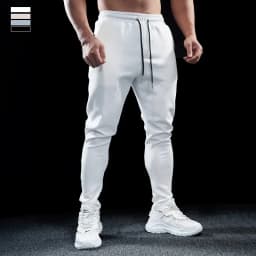 Men's Sports Gym Fitness Casual Slim Stretch Running Pants Tops Men's Quick-drying Breathable Training Pants Autumn Winter