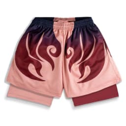 Stylish 3D Print 2 in 1 Running Shorts for Men Gym Workout Athletic Performance Shorts with Pockets Activewear